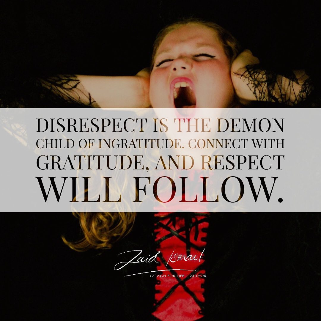 Gratitude spawns respect