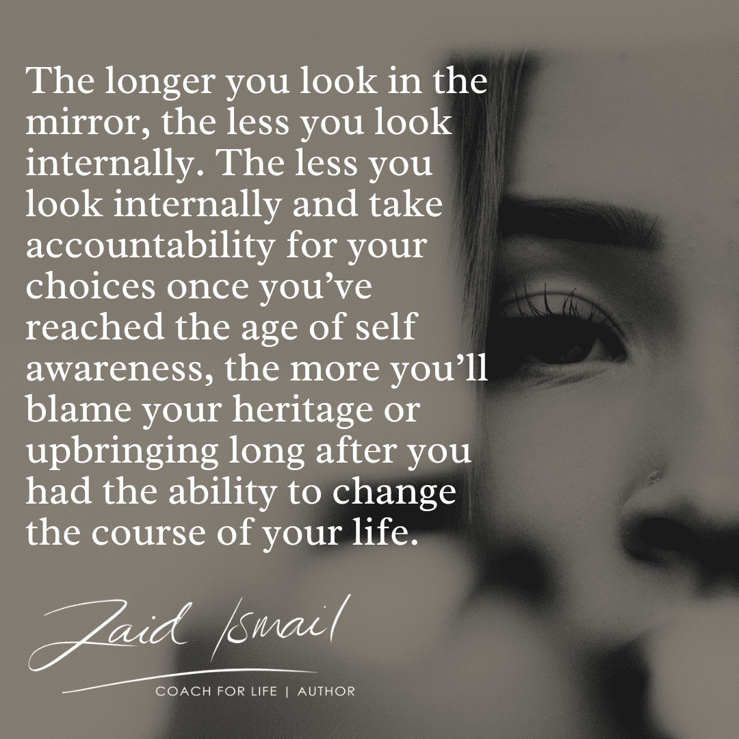 Stop looking in that mirror